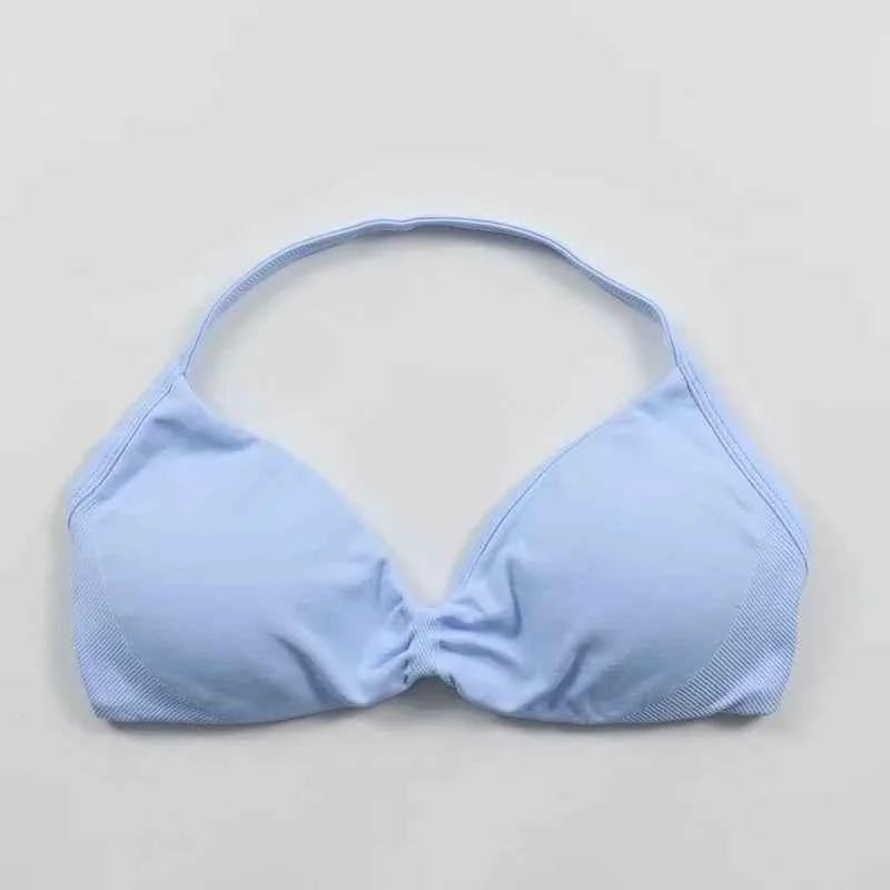 Women's High-Support Lace-Up Sports Bra - Thin-Strap Camisole, Seamless, Tight-Fit for Push-Up Training & Yoga, Gym Top