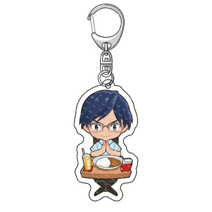 Fashion Anime College Keychain Cartoon Character Double Sided Acrylic Key Chain Fans Collection Jewlry Gift SS69 6.69 8