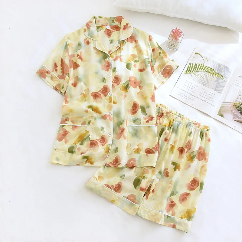 Spring / Summer New 100% viscose long-sleeved trousers pajamas SS69