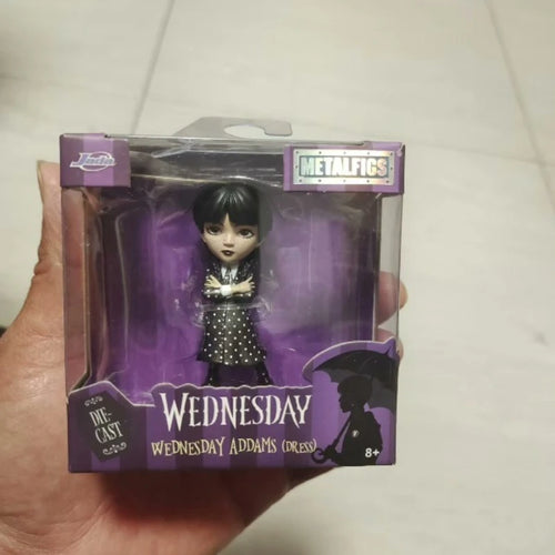Jada Anime Figures Wednesday The Addams Family Thing Enid Sinclair Metalfigs Metal Model Toy Collection Ornament Boy Girls Gifts