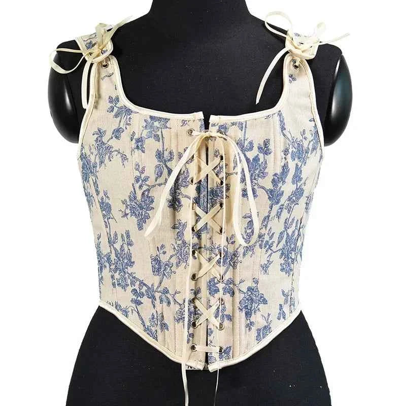 Lolita Tanks Corset Sexy Slimming Bandage Shapewear Women Evening Party Elegant Retro Bustier Top Streetwear Woman Clothes
