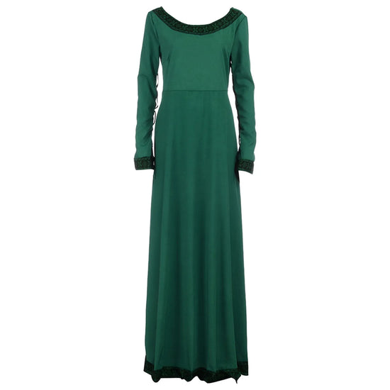 Vintage Long Medieval Dresses For Women Retro A Line Panel Women Maxi Dress Long Sleeve O-Neck Summer Dresses For Women Vestidos