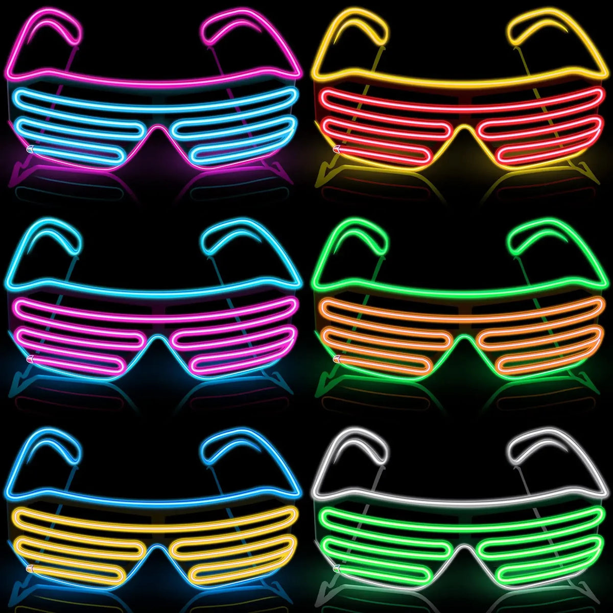 LED Glow Glasses with Blinking Modes for Parties