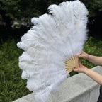 Large Ostrich Feather Fan 130cm - Carnival & Stage Performance