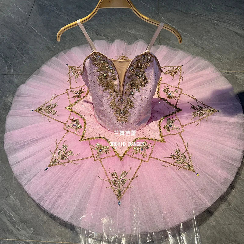 SS69 Swan Lake Gradient Champagne Ballet Tutu Performance Costume