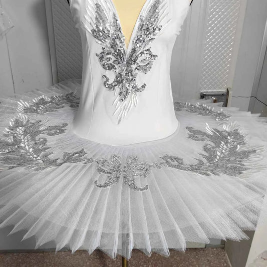 Ballet Tutu White Swan Lake Pancake Tutu Ballerina Party Dance Costumes Ballet Dress Girls Women Adult Kids Professional