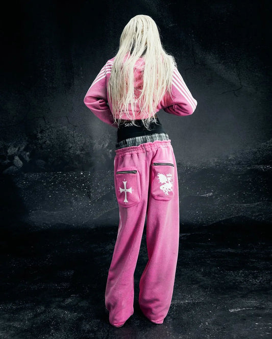 Winter Street Trendsetters Wear Long Sleeved Hoodies, Dark Gothic High Street Printed Clothes, Streetwear Oversized Sweatshirts SS69