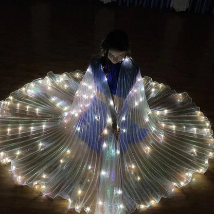 Belly Dance LED Isis Wings Both Sides Fluorescent Butterfly Performance Belly Dancing Bellydance Carnival Led Costumes Shows