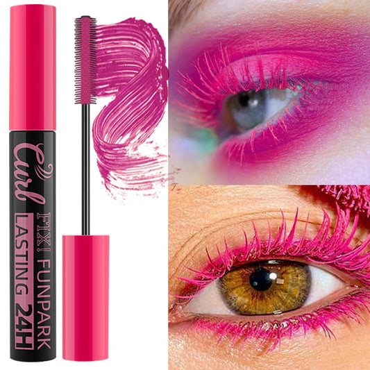 9 Color Mascara Thick Curl Waterproof  Natural Eyelash  Long Lasting Blue White Green Pink Black Eye Makeup Korean cosmetics SS69