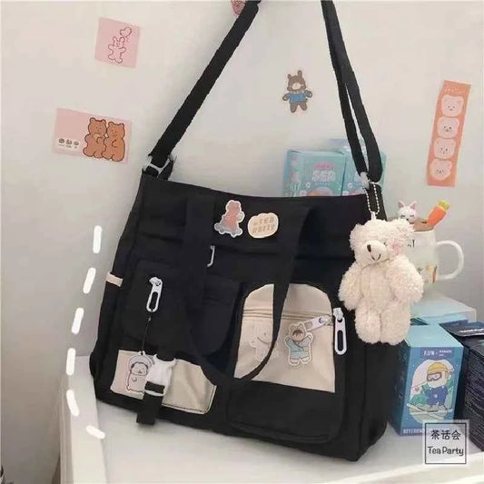 Nylon Waterproof Canvas Women Handbags Shoulder Bag Japanese Ladies Messenger Bag Student School Crossbody Bags for Girl Satchel