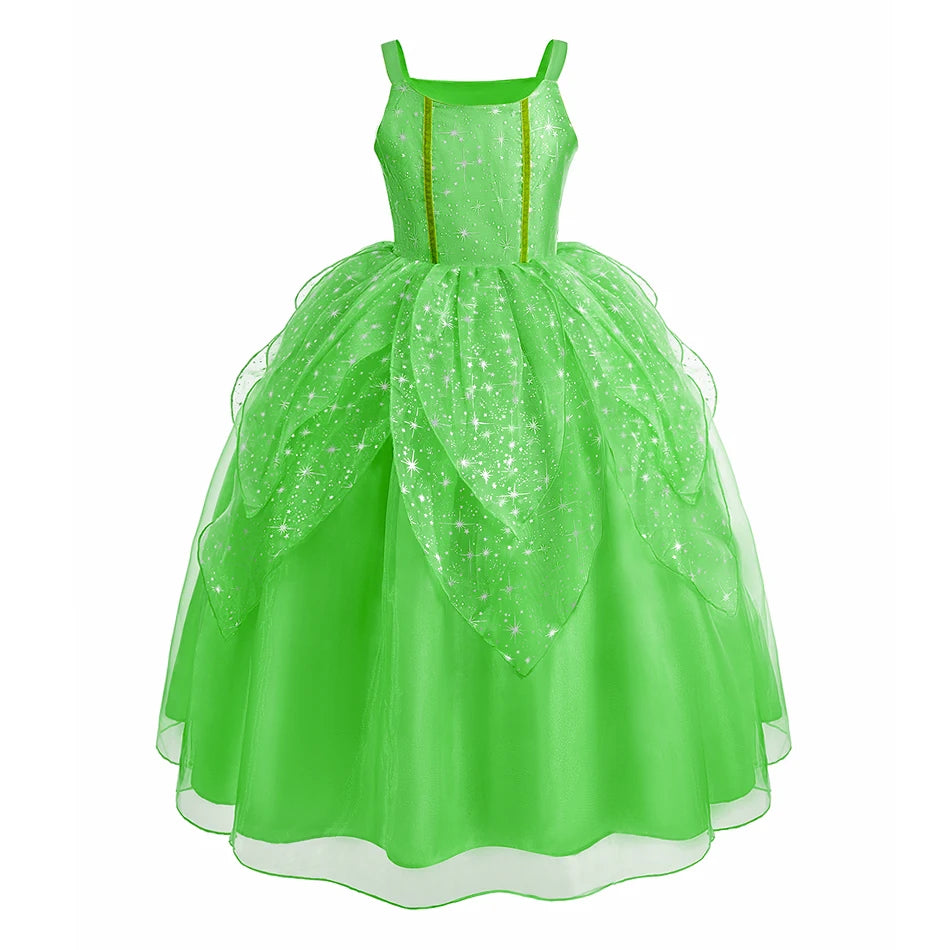 Girls Princess Cosplay Costume Dress - Flower Print
