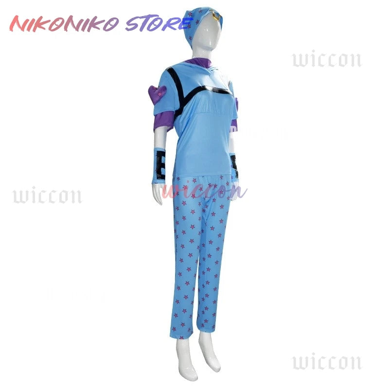 Steel Ball Run Cosplay Anime Jo Jonathan Johnny Joestar Cosplay Costume Anime Game Suit Wig Halloween Party Role Play Outfit
