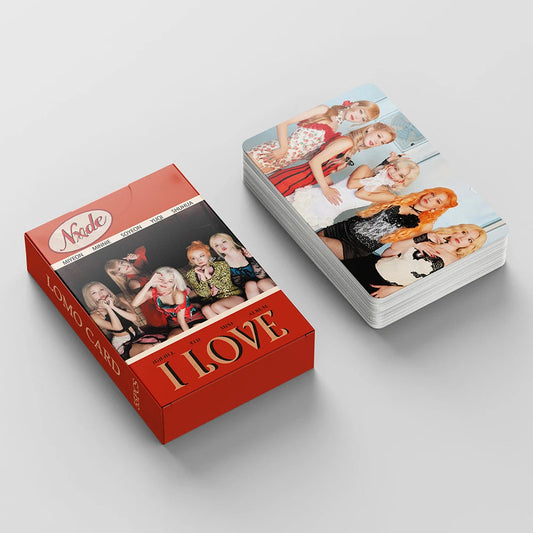 KPOP 55cards/set (G) I-DLE Album Card I FEEL Album GIDLE Ye Shuhua MINNIE Printed Photo Card LOMO Card Gift For Girls Collection SS69
