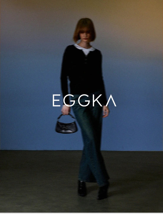 EGGKA Autumn One-shoulder Halter Neck Knitted Tops Women Slim Designer T-Shirts Slash Neck Long Sleeve Tops Korean Fashion Tees SS69