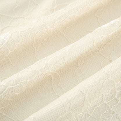 Xingqing 2024 Sweet Fairy Grunge Lace A Line Dresses Summer Women Patchwork Puff Sleeve Kawaii Dress 2000s Aesthetic Outfits SS69