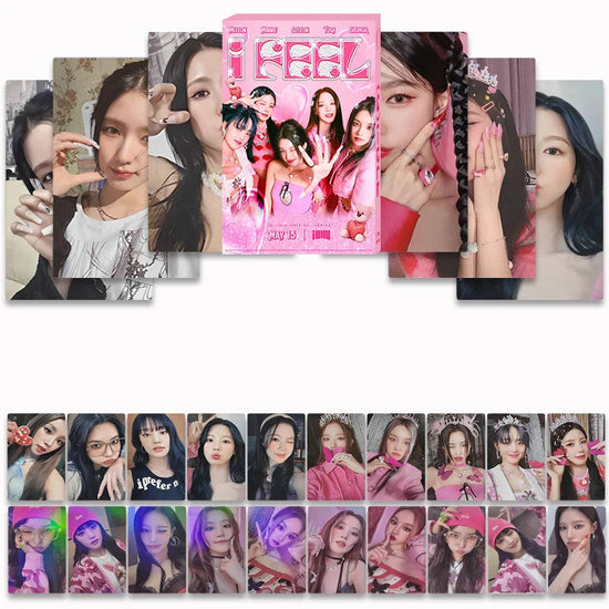 KPOP 55cards/set (G) I-DLE Album Card I FEEL Album GIDLE Ye Shuhua MINNIE Printed Photo Card LOMO Card Gift For Girls Collection SS69