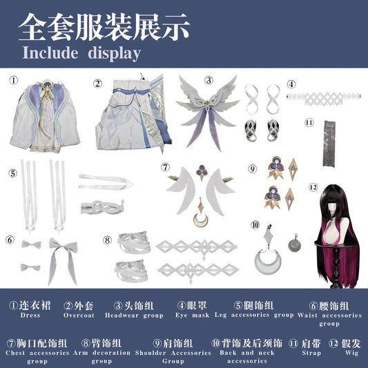 IN STOCK Columbina Cosplay Costume Game Genshin Impact【S-2XL】DUDU-R Nod-Krai Women Song of the Welkin Moon Plus Size