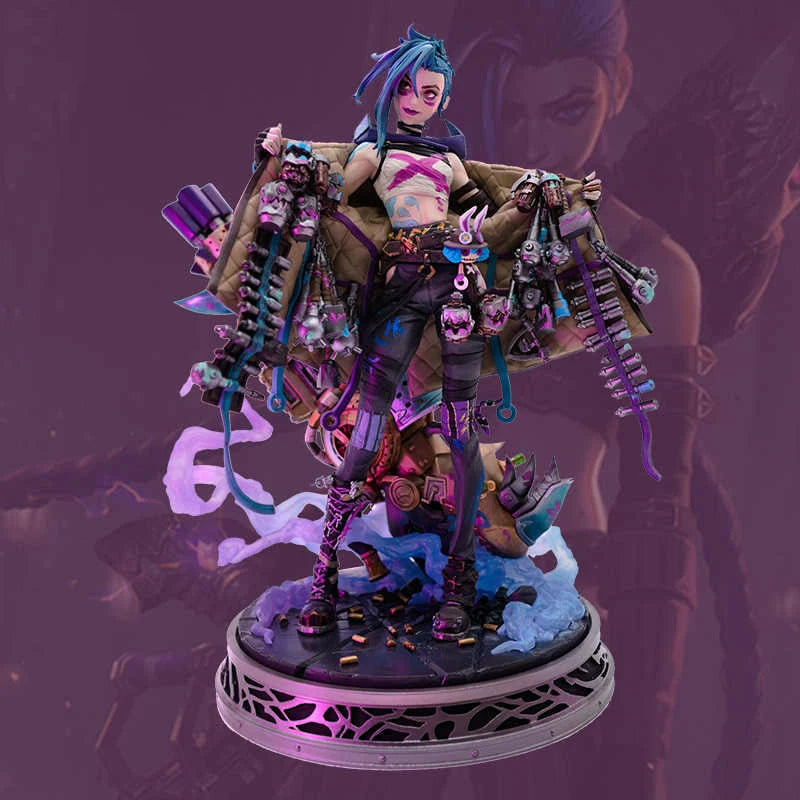 Original LOL Jinx League of Legends Arcane：League of Legends PVC Anime Character Figure Collectibles Model Ornament Toy Gifts SS69