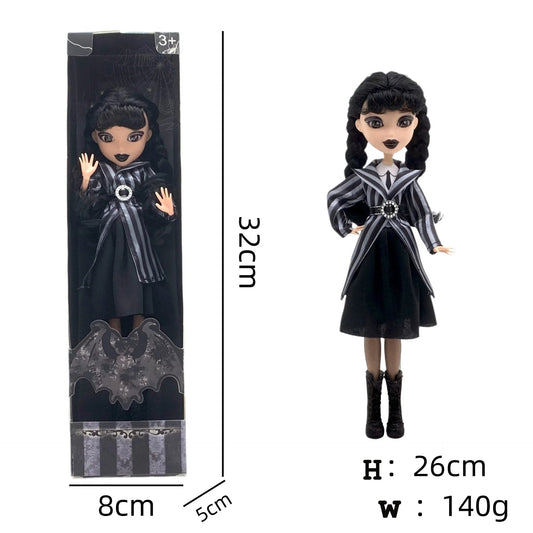 New Wednesday Addams Figure Cute Toy Addams Family Doll Room Decoration Children's Charm Collection Hobby Toys Kid Birthday Gift SS69 25.69 In Box 2
