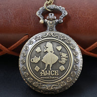 Bronze Fairy Tale Girl Pattern Steampunk Quartz Pocket Pocket Watch for Men and Women Universal Decorative Jewelry Necklace Gift SS69 11.69 bronze