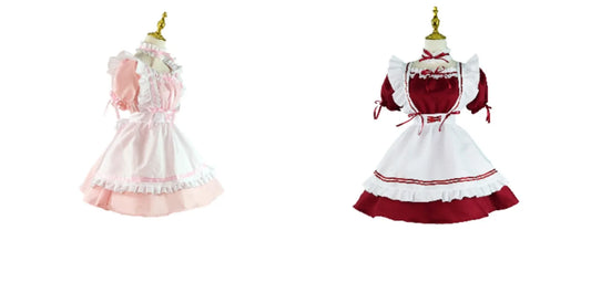 Black Pink Lolita Maid Costumes Cute Girls Women Lovely Maid Cosplay Costume Animation Show Japanese Outfit Dress Clothes S-5XL - SS69