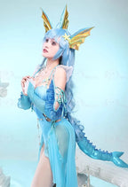 Anime Vaporeon Cosplay Costume Women's Sexy Bodysuit Tail Suit One-Piece Swimsuit Bathing suit Halloween Carnival Party Clothes