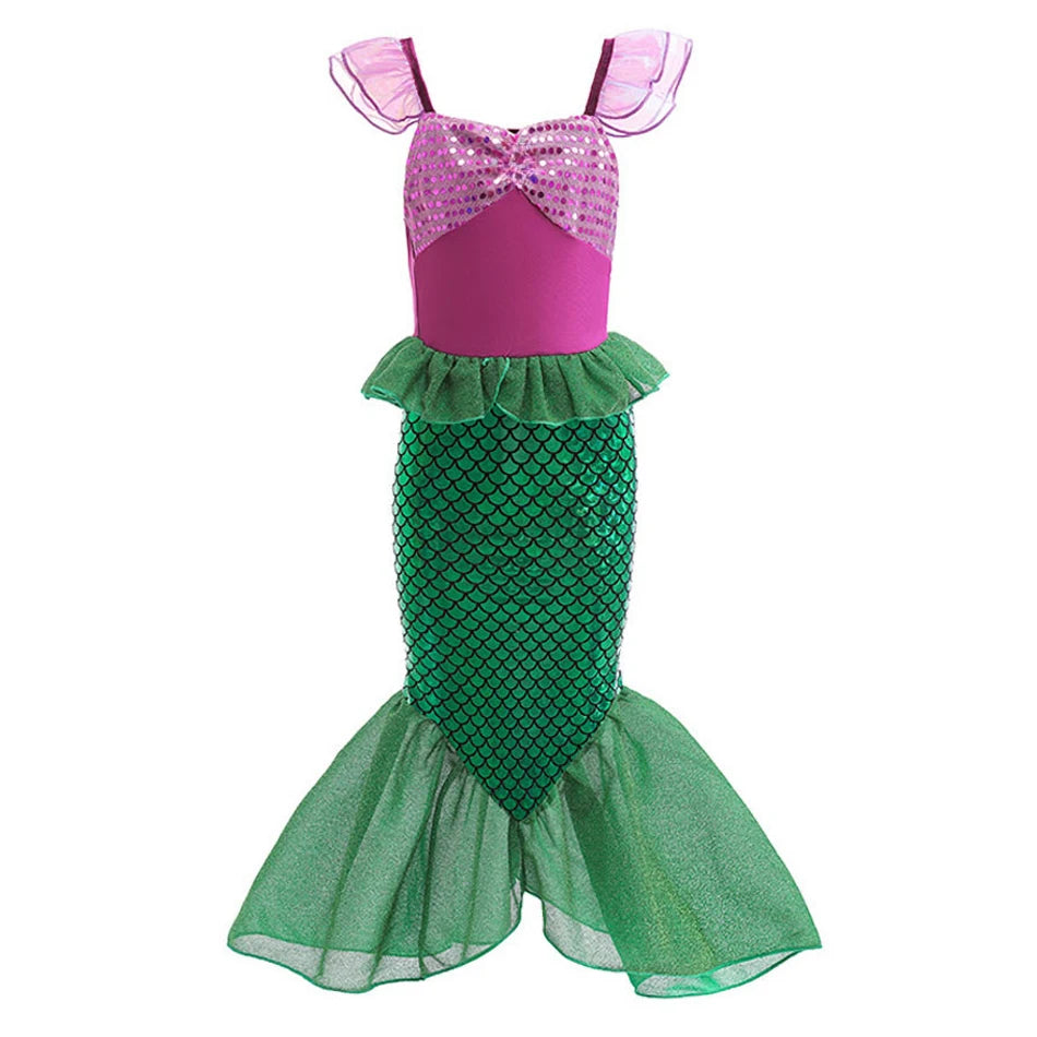 Girls Princess Cosplay Costume Dress - Flower Print