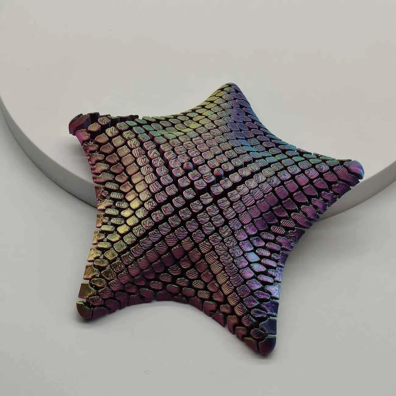 3D Printed Starfish Ornament 12cm Marine Animal Decor Ocean Themed Desk Toy Movable Joints Stress Relief Home Office Gift