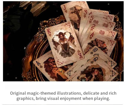 2 boxes/set Creative Retro Playing Cards Retro Castle Girl Blue Core Paper Material Strong and Durable Casual Game Tools