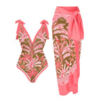 2023 New Arrival Push Up Women Bikini Set Floral Printed Ruffle Bikinis Strappy Bandage Swimwear Brazilian Biquini Bathing Suit SS69