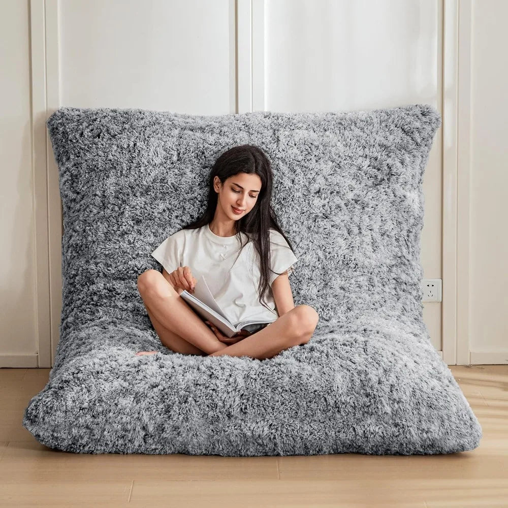 3 in 1 Bean Bag Chair, Giant Bean Bag Sofa Bed, Floor Mattress with High-Density Foam Filling, Bean Bag Chair for Adult