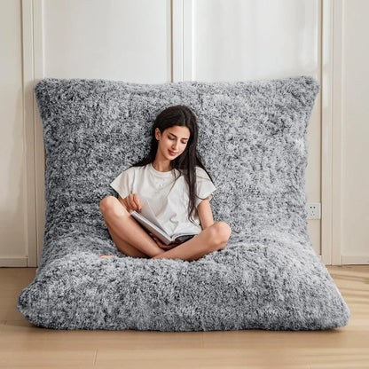 3 in 1 Bean Bag Chair, Giant Bean Bag Sofa Bed, Floor Mattress with High-Density Foam Filling, Bean Bag Chair for Adult