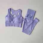 2PCS Sports Bra Women's Set Professional Fitness Tank Top Bra Shockproof Running Leggings Yoga Suit Beautiful Back Bra Clothing SS69