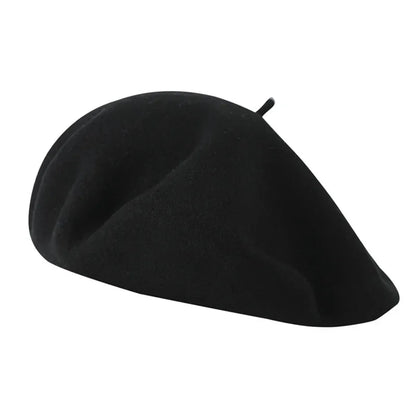 100% Wool England Spring Oversize Women Berets Head Elegant Artist Hats Lady Beret Flexible Stylish Big Warm Painter Cap Bonnet