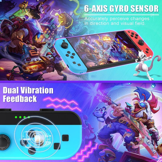 For Nintendo Switch/iOS/Android/PC Wireless Controller, Turbo Vibration Wake-up Handle For Fitness-ring BT Video Game Control SS69