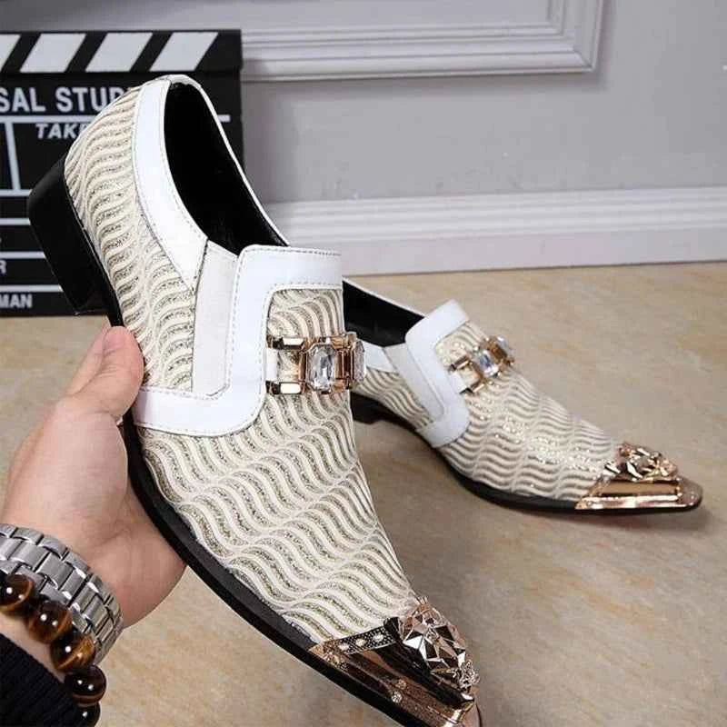 Special Square Toe Men's Shoes Slip on Genuine Leather Dress Men Party, Business, and Wedding Shoes men