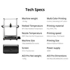 ANYCUBIC Kobra 3 Max Multi Color 3D Printer with Up to 600mm/s Print Speed Dual Gear Direct Extruder Build Volume 500*420*420mm
