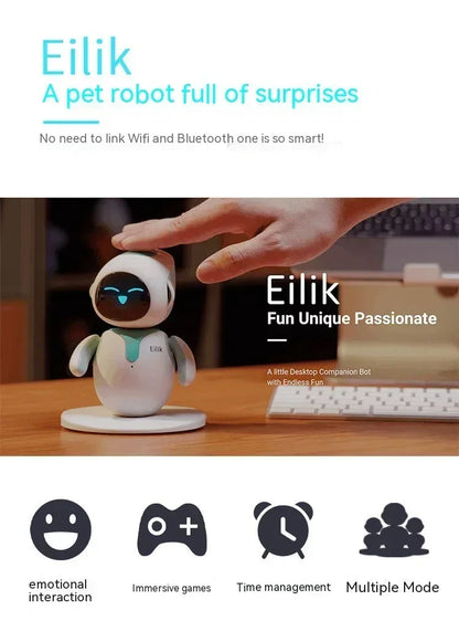 Eilik Robot Emotional Interaction Smart Companion Pet Robot Electronic Creative Custom Desktop Companion Christmas Toys Gifts SS69