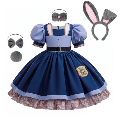 Disney Baby Girls Cosplay Zootopia Judy Bunny Costume For Children carnival Festival Dress Rabbit Police Zoo Fancy Clothes 2026