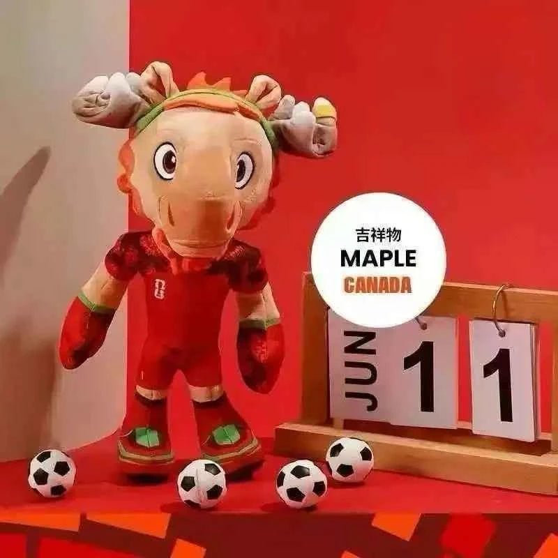 Genuine Panini 2026 US-Canada-Mexico Football Plush Toy Football Mascot Doll Doll Pendant Souvenir