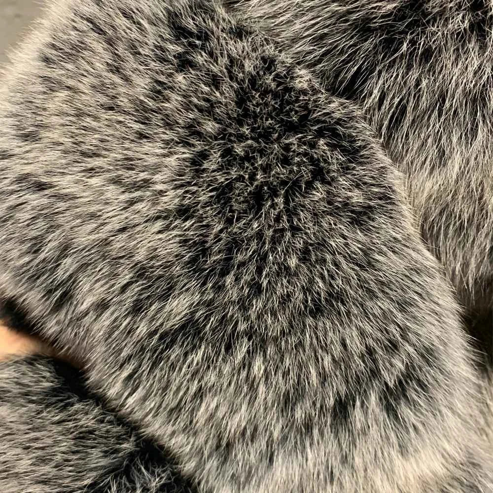 Real Fox Fur Coat for Women, Long Jacket, Warm Cloth, Natural Fur, Ladies, Winter, 22-06