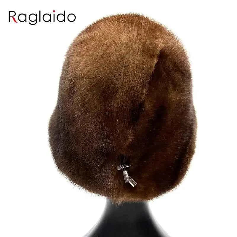 Hot Luxury Women Hat Real Mink Fur Winter Fashionable Woman Bucket Hats Cold Cap Outdoor Warm Snow Fur Bucket Hat Dome Nana hats