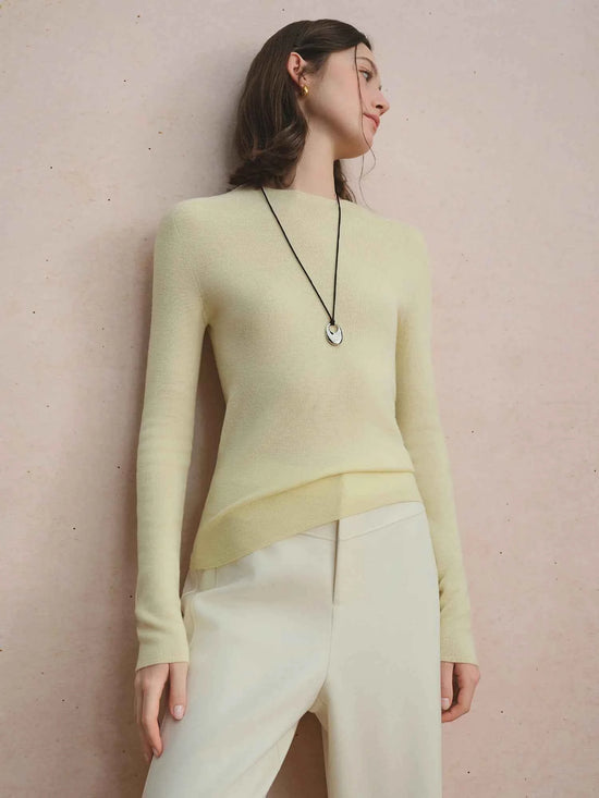 DUSHU Seamless Half-high Collar Pure Wool Pullovers Women Plus Size Autumn Winter Bottoming Sweater Solid Soft Breathable Tops