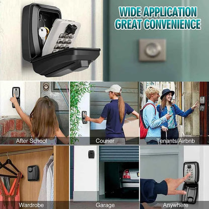 Waterproof Wall Mounted Key Safe Box Anti-theft Key Storage With Combination Password Lock Homestay Office Home Indoor Outdoor