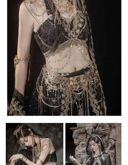 2025 chinese characteristic dunhuang feitian hanfu exotic princess folk dance suit travel photography hanfu clothes+accessories SS69