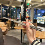 Stainless steel and long chopsticks, high-temperature resistant hot pot chopsticks, 45cm serving chopsticks for household use
