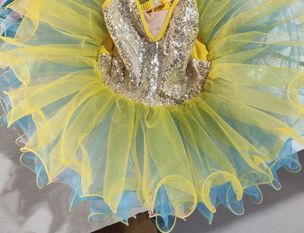 SS69 Girls Sleeveless Tiered Tutu Party Dress Summer Ball Gown Age 4-6Y