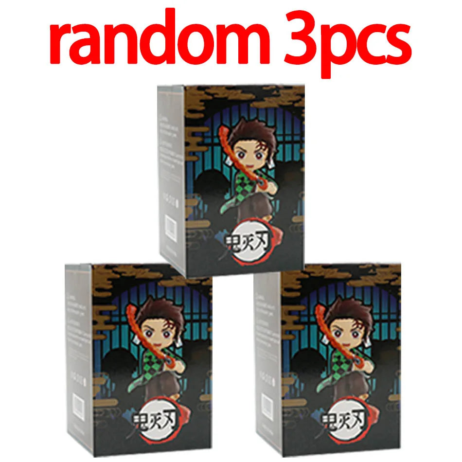 1-12pcs Anime Demon Slayer Blind Box Figure Toys Kimetsu No Yaiba Battle Series Guess Bag Mystery Doll Christmas Birthday Gift