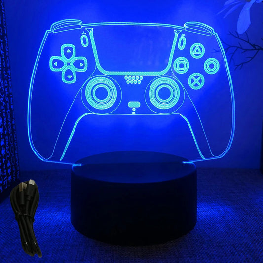NEON GAMER 3D Lamp LED Night Light Gaming Setup RGB Children's Lamps Gamer Room Decoration Bedroom Table Lamp Personalized Gifts SS69 11.69 B7-Gaming 04