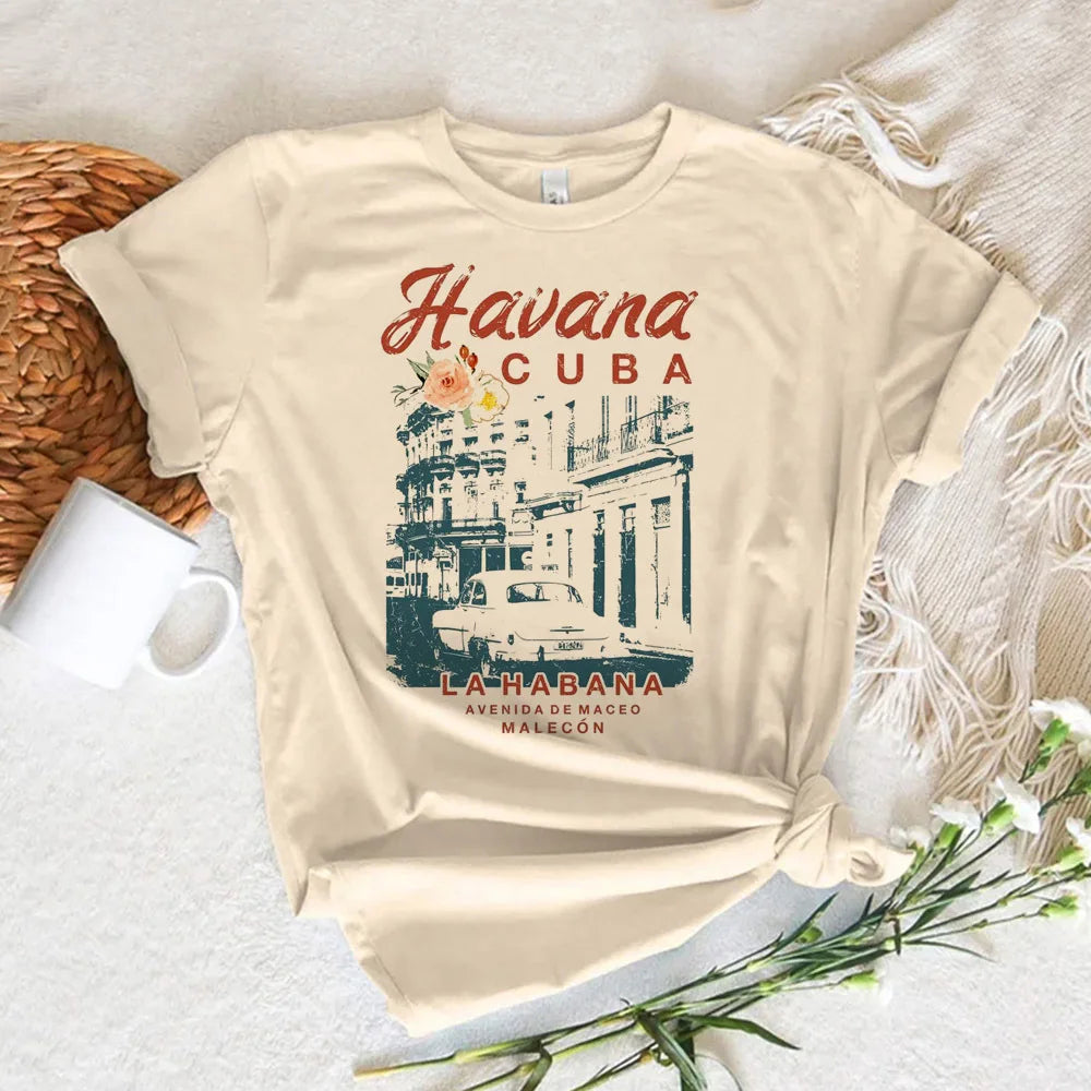 Cuba Tee women athleisure t-shirts girl Japanese streetwear harajuku clothing SS69 12.69 60916 / XXL